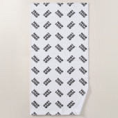 Uw Logo | eenvoudig afwisselend herhalingspatroon Strandlaken (Voorkant)