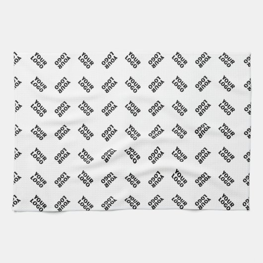 Uw Logo | eenvoudig afwisselend herhalingspatroon Theedoek (Horizontaal)