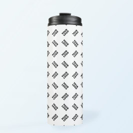 Uw Logo | eenvoudig afwisselend herhalingspatroon Thermosbeker