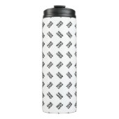 Uw Logo | eenvoudig afwisselend herhalingspatroon Thermosbeker (Voorkant)