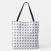 Uw Logo | eenvoudig afwisselend herhalingspatroon Tote Bag (Achterkant)