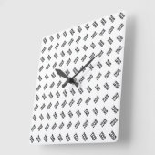 Uw Logo | eenvoudig afwisselend herhalingspatroon Vierkante Klok (Hoek)