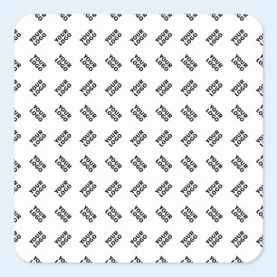 Uw Logo eenvoudig afwisselend herhalingspatroon Vierkante Sticker