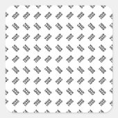 Uw Logo | eenvoudig afwisselend herhalingspatroon Vierkante Sticker (Voorkant)