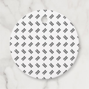 Uw Logo Eenvoudig Alternerend Herhalend Patroon Bedankjes Labels