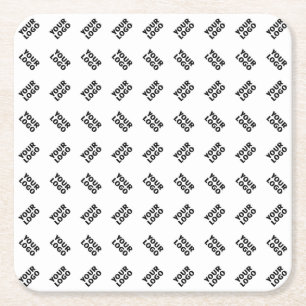 Uw Logo Eenvoudig Alternerend Herhalend Patroon Kartonnen Onderzetters