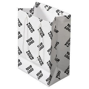 Uw Logo Eenvoudig Alternerend Herhalend Patroon Medium Cadeauzakje