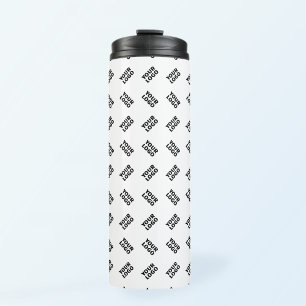 Uw Logo Eenvoudig Alternerend Herhalend Patroon Thermosbeker