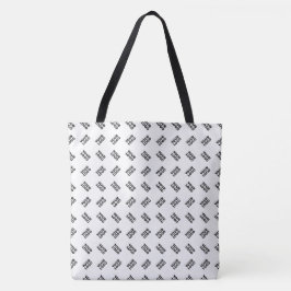 Uw Logo | Eenvoudig Alternerend Herhalend Patroon Tote Bag