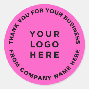Uw Logo Eenvoudig en professioneel bedankt Ronde Sticker