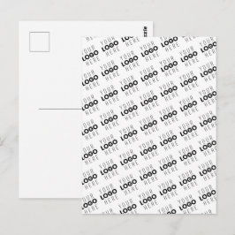 Uw logo eenvoudig herhalend diagonaal patroon briefkaart