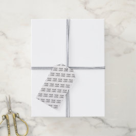 Uw logo eenvoudig herhalend diagonaal patroon cadeaulabel