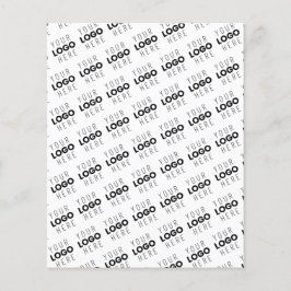 Uw logo eenvoudig herhalend diagonaal patroon flyer