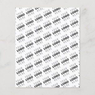 Uw logo eenvoudig herhalend diagonaal patroon flyer
