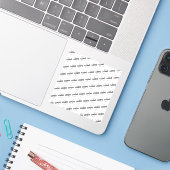 Uw logo eenvoudig herhalend diagonaal patroon sticker (Laptop met iPhone)