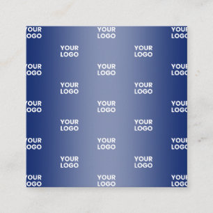 Uw logo eenvoudig herhalend logo donkerblauwe grad informatiekaartje