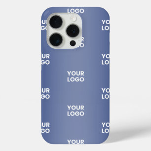 Uw logo eenvoudig herhalend logo marineblauwe grad iPhone 15 pro case