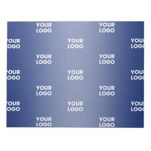Uw logo eenvoudig herhalend logo marineblauwe grad notitieblok