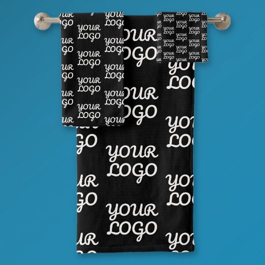Uw Logo | Eenvoudig herhalend Logo-patroon Bad Handdoek