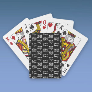 Uw Logo   Eenvoudig herhalend Logo-patroon Pokerkaarten