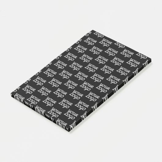 Uw Logo | Eenvoudig herhalend Logo-patroon Post-it® Notes (Schuin)