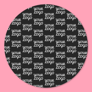 Uw Logo Eenvoudig herhalend Logo-patroon Ronde Sticker