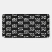 Uw logo | Eenvoudig herhalend logo patroon Spandoek (Horizontaal)