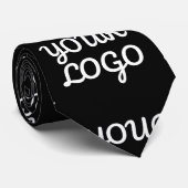 Uw Logo | Eenvoudig herhalend Logo-patroon Stropdas (Opgerold)