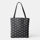 Uw Logo | Eenvoudig herhalend Logo-patroon Tote Bag (Achterkant)