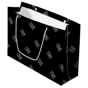 Uw logo eenvoudig herhalend logo patroon Zwart Groot Cadeauzakje
