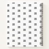 Uw Logo Eenvoudig Herhalend Logo | Wit Notitieboek (Achterkant)