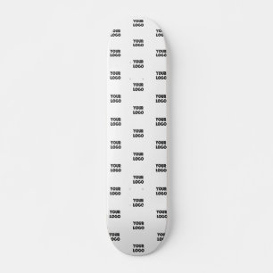 Uw Logo Eenvoudig Herhalend Logo Wit Persoonlijk Skateboard