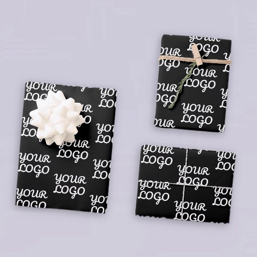 Uw logo | Eenvoudig herhalend logopatroon  Inpakpapier Vel