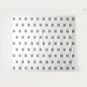 Uw logo eenvoudig herhalende logo | Wit of doe-het Wandkleed (Voorkant (horizontaal))