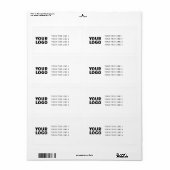 UW LOGO | Eenvoudig wit retouradres Etiket (Full Sheet)