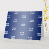 Uw Logo Eenvoudige Herhalende Logo | Blauwe hellin Kaart (Gele Bloem)