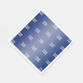 Uw Logo Eenvoudige Herhalende Logo | Blauwe hellin Servet (Hoek)