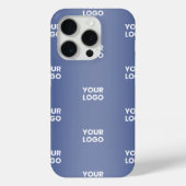 Uw Logo Eenvoudige Herhalende Logo Navy Blue Gradi Case-Mate iPhone Case (Achterkant)