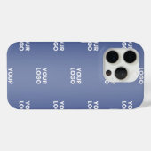 Uw Logo Eenvoudige Herhalende Logo Navy Blue Gradi Case-Mate iPhone Case (Achterkant (horizontaal))