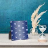 Uw Logo Eenvoudige Herhalende Logo Navy Blue Gradi Fotoplaat (Insitu)