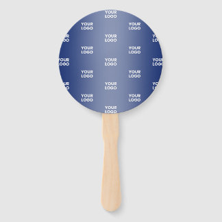 Uw Logo Eenvoudige Herhalende Logo Navy Blue Gradi Handwaaier