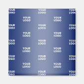 Uw Logo Eenvoudige Herhalende Logo Navy Blue Gradi Magneet (Voorkant)