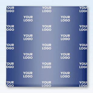 Uw Logo Eenvoudige Herhalende Logo Navy Blue Gradi Magneet