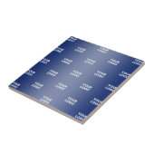 Uw Logo Eenvoudige Herhalende Logo Navy Blue Gradi Tegeltje (Zijkant)