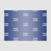Uw Logo Eenvoudige Herhalende Logo Navy Blue Gradi Tissuepapier (Voorkant)