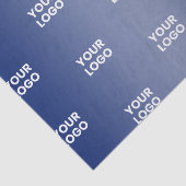 Uw Logo Eenvoudige Herhalende Logo Navy Blue Gradi Tissuepapier (Detail)