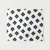 Uw Logo Eenvoudige Herhalende Logo Patroon | Wit Wandkleed (Voorkant (horizontaal))