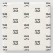 Uw Logo eenvoudige herhalende Logo Stenen Onderzetter (Voorkant)