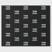 Uw Logo | Eenvoudige Herhalende Logo Vervanging Cadeaupapier (Vlak)