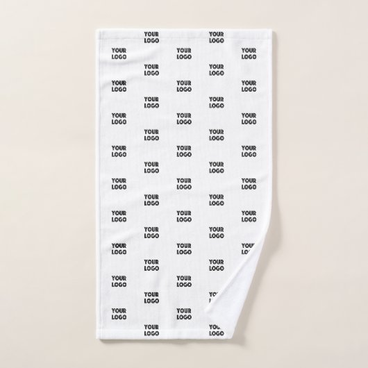 Uw Logo eenvoudige herhalende Logo | wit Bad Handdoek (Handdoek)